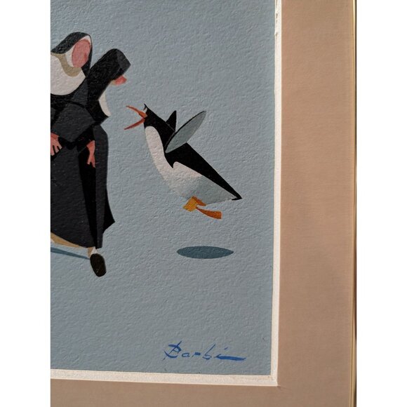 Nun And Penguin Satirical Art Print by Barbe Framed titled Mother - Picture 6 of 15